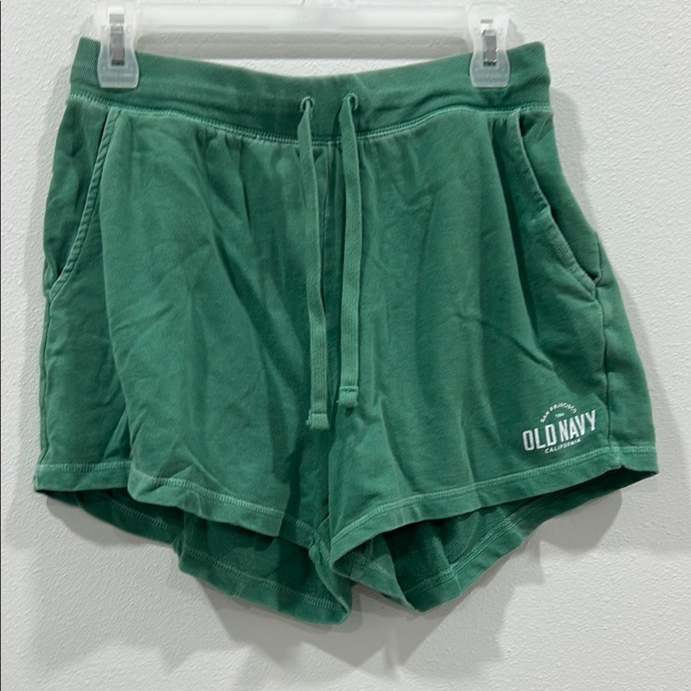 Old Navy Green Athletic Shorts with Elastic Waistband